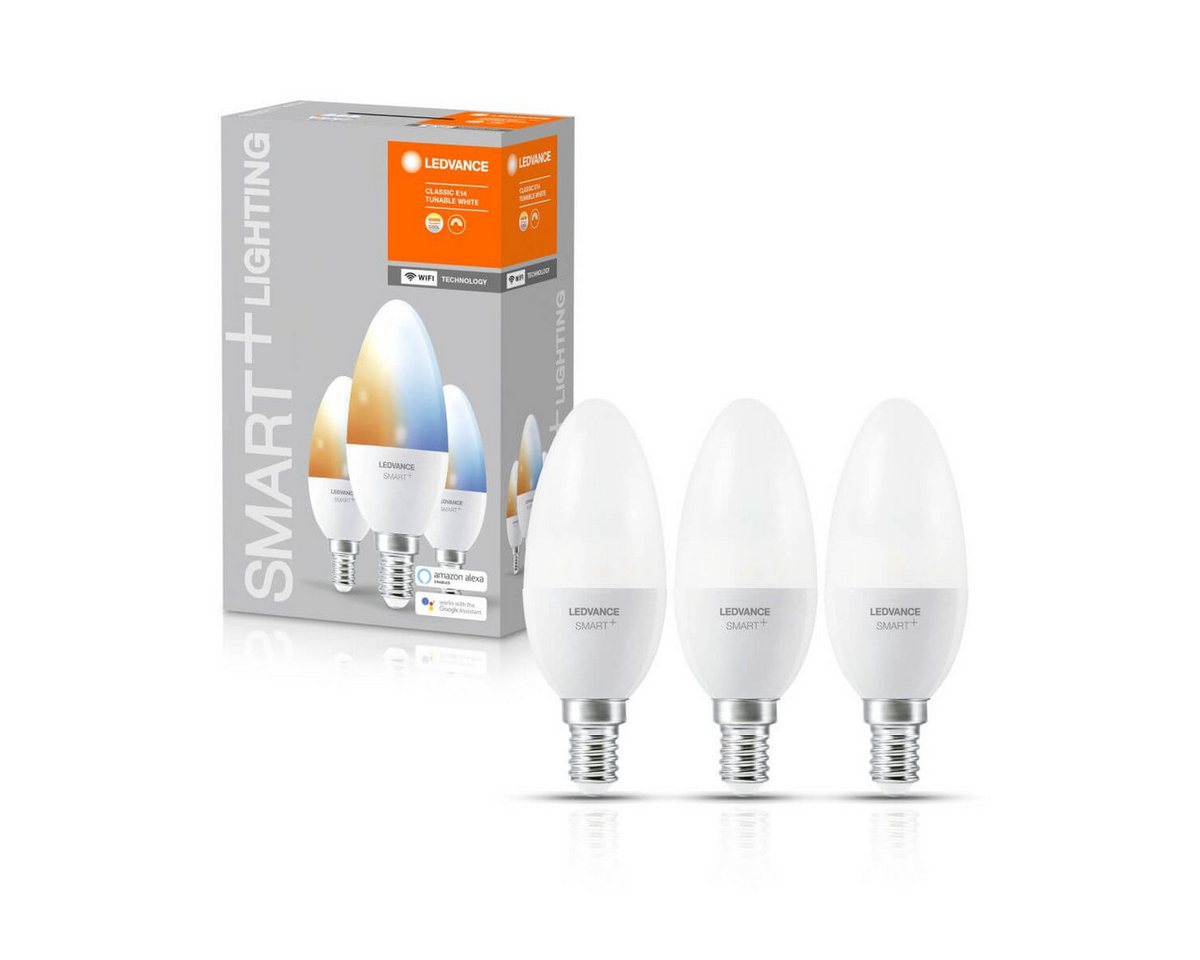 Ledvance LED-Leuchtmittel Ledvance 3er-Pack SMART+ WiFi LED Classic B40 Tunable White Dimmbar Ledvance LED-Leuchtmittel Ledvance 3er-Pack SMART+ WiFi LED Classic B40 Tunable White Dimmbar von Ledvance
