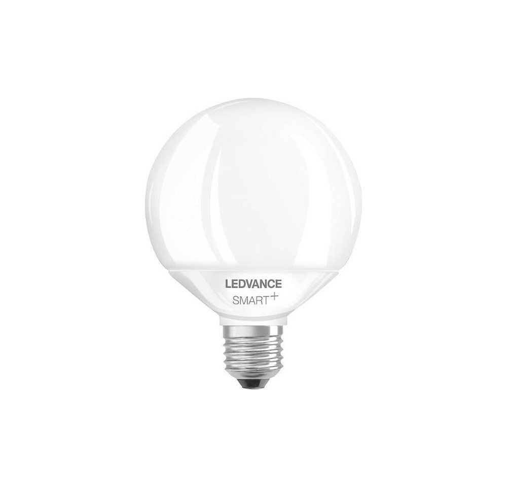 Ledvance LED-Leuchtmittel Smart Wifi LED E27 Lampe dimmbar Globe95 RGBW 14W Glühbirne, E27, 1 St., Lichtfarbe änderbar (2700-6500K), farbwechsel,2700-6500K von Ledvance