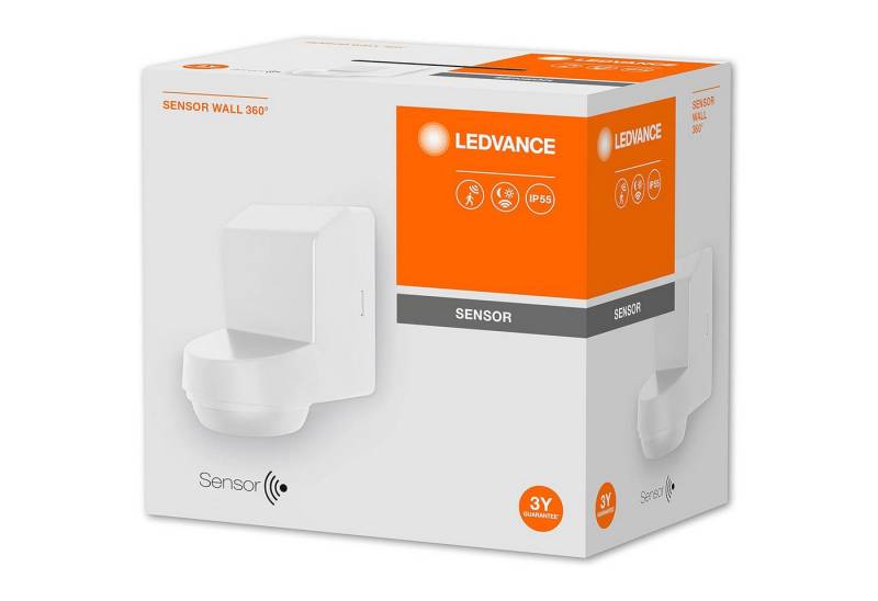 Ledvance LED-Leuchtmittel Wandleuchte Bewegungsmelder Aussenleuchte, 1 St., Unbekannt, Aussenleuchte Wall Sensor Außenlampe Weiß von Ledvance