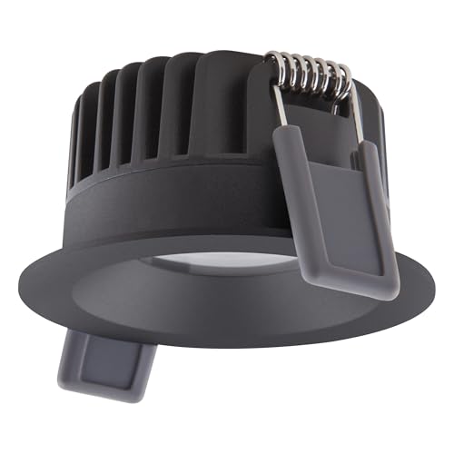 Ledvance LED-Spot Fix Aluminium Schwarz 8W 680lm 36D - 930 Warmweiß | Ausschnitt 68mm - IP44 - Höchste Farbwiedergabe - Dimmbar Ledvance LED-Spot Fix Aluminium Schwarz 8W 680lm 36D - 930 Warmweiß | Ausschnitt 68mm - IP44 - Höchste Farbwiedergabe - Dimmbar von LEDVANCE