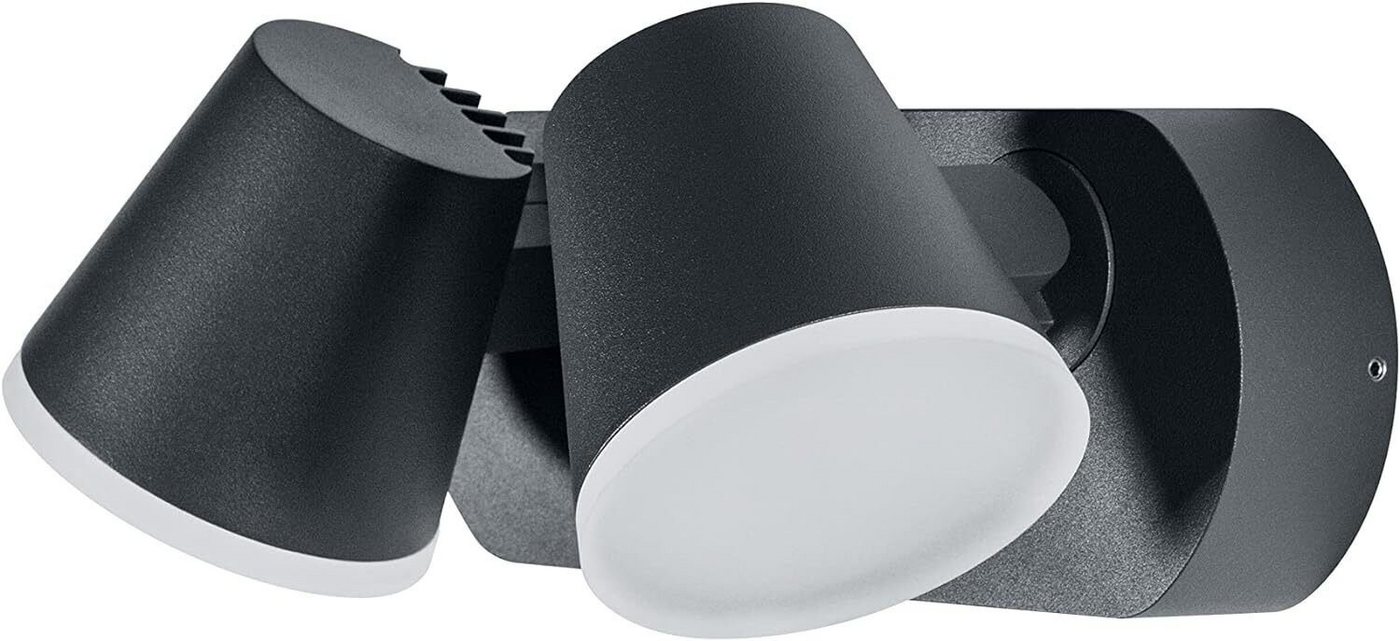 Ledvance LED Wandleuchte LED Außenwandleuchte Endura Style Mini Spot Strahler II Warmweiß 20W, LED fest integriert, Warmweiß, Midi Spot 2x Strahler von Ledvance