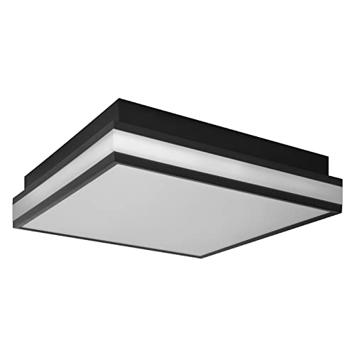 Ledvance ORBIS MAGNET SMART+ Wi-Fi 30x30cm, dimmbare LED Deckenleuchte für den Innenbereich, 26W, Farbtemperatur 3000-6500K, 2500 Lumen, Design-Lampe mit innovativem Magnetrahmen, schwarz von Ledvance