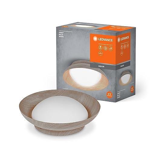 LEDVANCE ORBIS MADRID Deckenleuchte 305mm, holzfarben, 2XE27-Sockel, kann mit smarter Lampe bestückt werden, modernes Design, Metallgehäuse, geeignet für Innenräume, rund, IP20 Schutzklasse LEDVANCE ORBIS MADRID Deckenleuchte 305mm, holzfarben, 2XE27-Sockel, kann mit smarter Lampe bestückt werden, modernes Design, Metallgehäuse, geeignet für Innenräume, rund, IP20 Schutzklasse von LEDVANCE