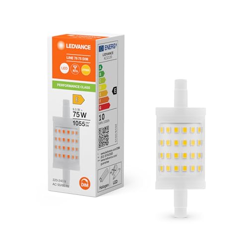 Ledvance Performance LED R7s doppelt Ended 78mm Klar 9.5W 1055lm - 827 Extra Warmweiß | Dimmbar - Ersatz für 75W von Ledvance