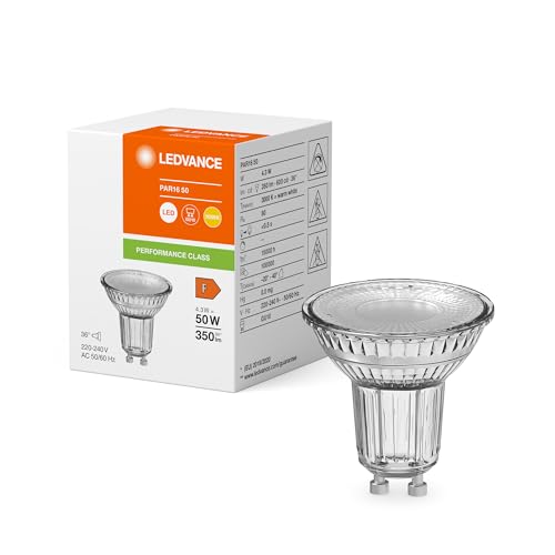 LEDVANCE Performance LED-Spot Reflektor GU10 PAR16 4.3W 350lm 36D - 830 Warmweiß | Ersatz für 50W von LEDVANCE