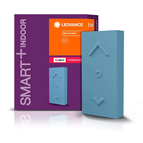 Ledvance SMART+ Switch Mini Blau, ZigBee Lichtschalter, Dimmer und Fernbedienung für smarte LED Lampen, Erweiterung für Ihr Smart Home, 4er-Pack, Kunststoff, Blau, One size von Ledvance