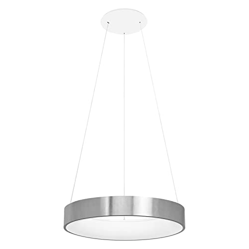 Ledvance SUN@HOME CIRCULAR Pendelleuchte, silber, 18,5W, 500lm, regulierbares Weißlicht (2200K-5000K), stufenlos steuerbar, dimmbar, passt das Licht automatisch dem Biorhythmus an, Schutzklasse IP20 von Ledvance