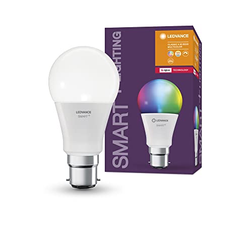 Ledvance Smart+ Lampe mit ZigBee Technologie, 9W, A60, matt, Sockel B22D, Lichtfarbe RGBW einstellbar, 806lm, 4er Pack von Ledvance