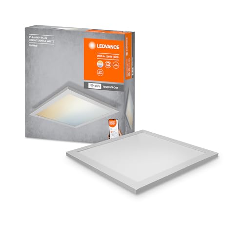 LEDVANCE Smarte LED Panel Leuchte mit WiFi Technologie für Innen, Lichtfarbe änderbar (3000-6500K), 300mm x 300mm, Kompatibel mit Google und Alexa Voice Control, SMART+ PLANON PLUS Tunable White, 1 Stück (1er Pack) von LEDVANCE