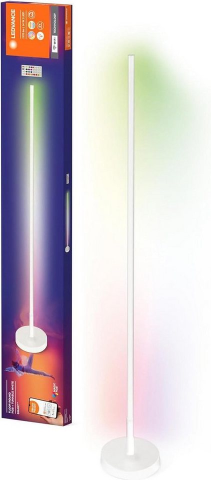 Ledvance Stehlampe LEDVANCE SMART+ WIFI LED Stehleuchte, rund, weiß, 14W, 1170lm dimmbar, regulierbares Weiß- & Farblicht, dimmbar von Ledvance