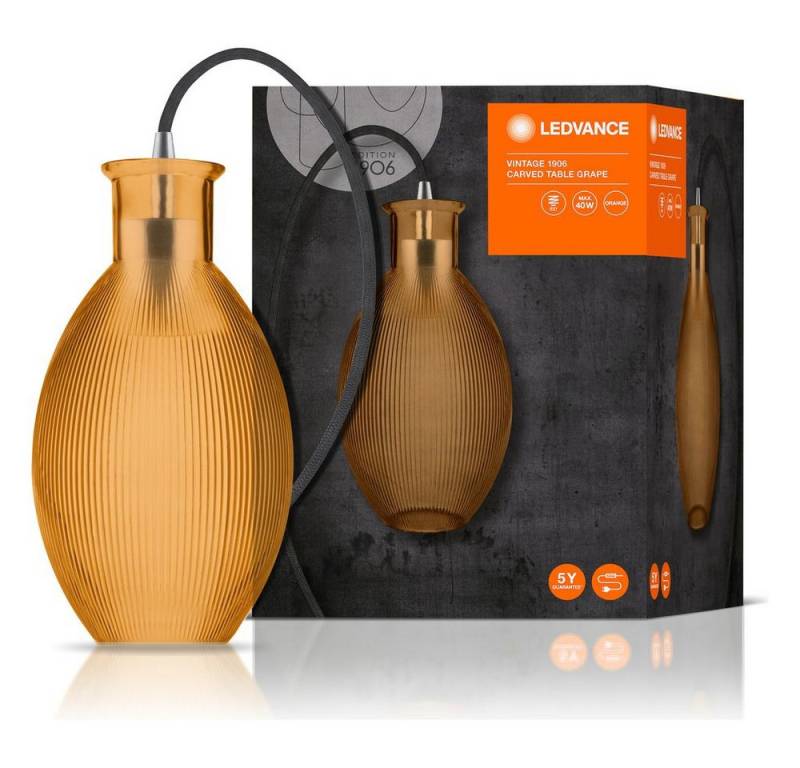 Ledvance Tischleuchte Tischleuchte Vintage in Orange E27 150mm von Ledvance