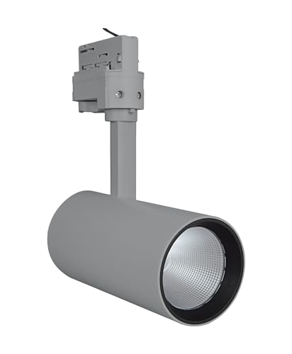 LEDVANCE LED Stromschienen-Spotlight | Leuchte für Innenanwendungen | Kaltweiß | 75,0 mm x 255,0 mm | TRACKLIGHT SPOT D75 25W Grey von Ledvance