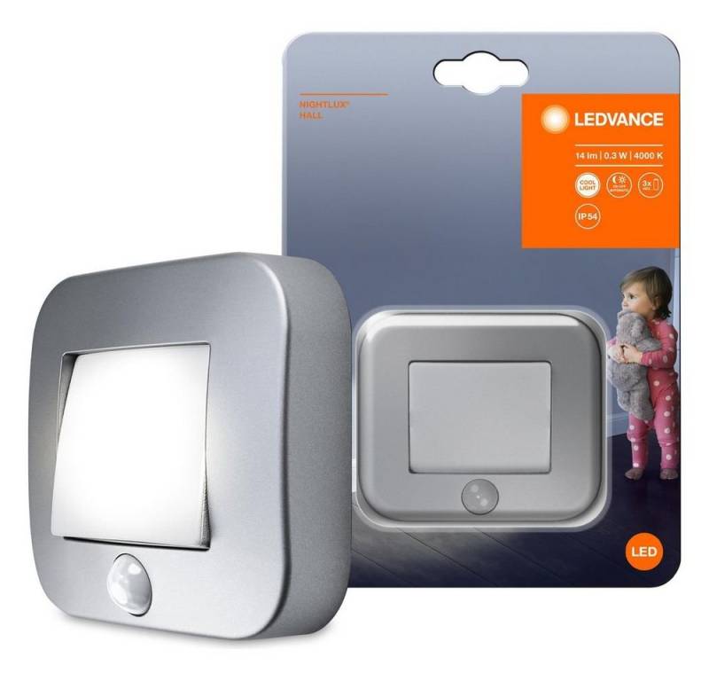 Ledvance Unterschrankleuchte Mobile LED Leuchte Nightlux in Silber 0,25W 14lm IP54, keine Angabe, Leuchtmittel enthalten: Ja, fest verbaut, LED, 4000, Möbelleuchten von Ledvance