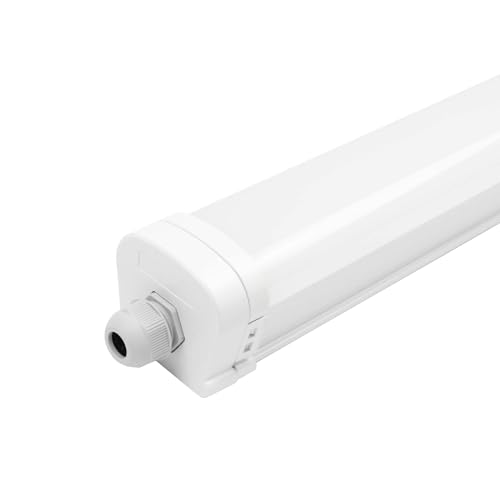 LED Feuchtraumleuchten, LED Licht, Tageslichtlampe, Deckenleuchte, Deckenlampe Lang, Innenleuchte, Außenlampe, 120 cm, Samsung LED, IP65, 36W, 140 lm/W, 4000K, Verlinkbar, 5 Jahre Garantie von Ledvion