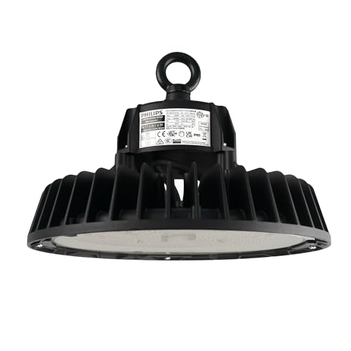 Ledvion Hallenstrahler LED High Bay 100W, s Treiber, 175lm/W, 17.500 Lumen, 3000K, IP65, Dimmbar, 5 Jahre Garantie, Energieeffiziente UFO Lampe| IP65-Zertifizierung von Ledvion