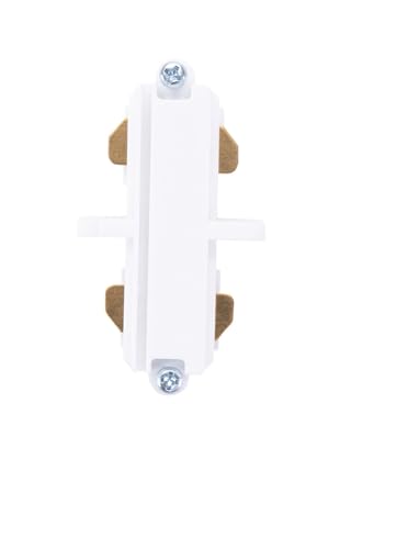 Ledvion - 1-phasige Rail I-Shape Connector (Weiß), Nahtlose Integration 1-Phasen-Schienenleuchte, Beleuchtungssystem, Stromschienenleuchte von Ledvion