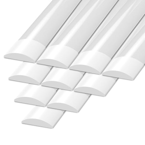 Ledvion 10er-pack LED Batten 60 cm, Integrierte Röhrenlampe, 20W Lichtleiste, 2400 Lumen, 4000K, Deckenleuchte für innenanwendungen, Tageslichtweiß von Ledvion