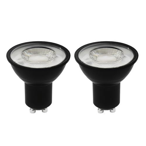 Ledvion - 2er Pack Dimmbare GU10 LED Spots Schwarz, 3W, 2700K, 345 Lumen, SMD LED Chips, Vollglas, Energieeffizient, Ideal für Einbaustrahler & Deckenleuchten Ledvion - 2er Pack Dimmbare GU10 LED Spots Schwarz, 3W, 2700K, 345 Lumen, SMD LED Chips, Vollglas, Energieeffizient, Ideal für Einbaustrahler & Deckenleuchten von Ledvion
