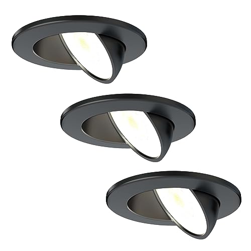 Ledvion 3er Pack Dimmbarer LED Einbaustrahler, IP65, 5W, CCT, ø75mm, 5 Jahre Garantie Badezimmer Einbaustrahler, Deckenstrahler Einbaustrahler, Einbaustrahler von Ledvion