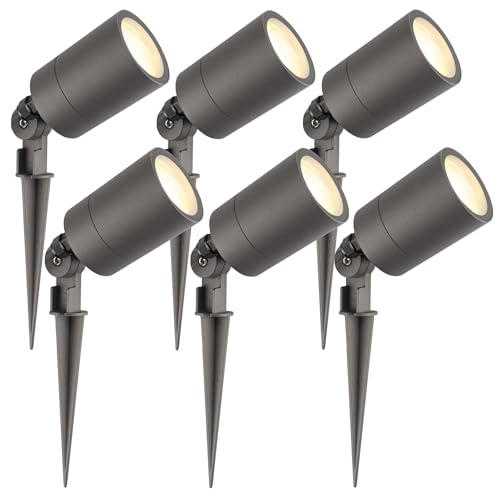Ledvion - 6X LED Gartenstrahler, Anthrazit, IP65, 5W, 2700K, 2M Kabel, LED Spots, Gartenspots Ledvion - 6X LED Gartenstrahler, Anthrazit, IP65, 5W, 2700K, 2M Kabel, LED Spots, Gartenspots von Ledvion