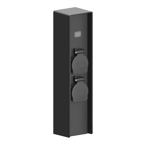 Ledvion - Außensteckdose mit Pfahl, Inkl. Sensor, 2 Steckdosen, Wasserdicht IP44, 3 Jahre Garantie Ledvion - Außensteckdose mit Pfahl, Inkl. Sensor, 2 Steckdosen, Wasserdicht IP44, 3 Jahre Garantie von Ledvion