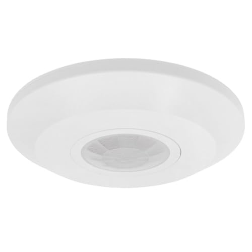 Ledvion Bewegungsmelder Aufputz Mit Dämmerungsschalter, Deckenmontage, IP20, Neigbar 360°, Arbeitsfeld 8m Reichweite, Wandmontage Lichtsensor Weiß von Ledvion