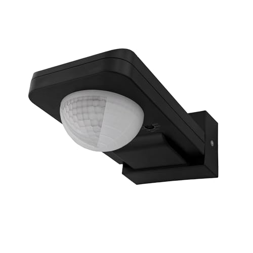 Ledvion Bewegungsmelder Aufputz Mit Dämmerungsschalter, Deckenmontage, IP65, Neigbar 360°, Arbeitsfeld 20m Reichweite, Wandmontage Lichtsensor Schwarz von Ledvion