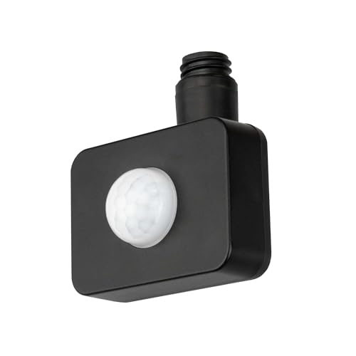 Ledvion - Bewegungsmelder PIR, Drahtlos, Schwarz, Deckenmontage, IP65, 120° Schwenkbar, Reichweite 2 bis 8m, Lichtsensor Einbruch von Ledvion
