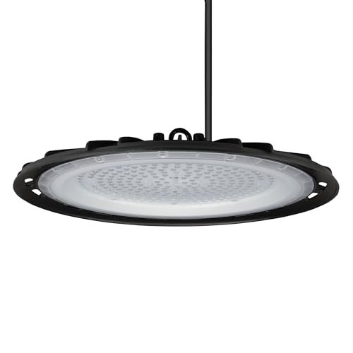 Ledvion Energieeffizienter LED High Bay Sensor, 200W, 110lm/W, 22.000 Lumen, 4000K, IP65, Dimmbar, 2 Jahre Garantie, Professionelle UFO-Lampe, IP65 Zertifizierung von Ledvion