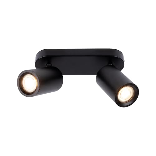 Ledvion - LED-Deckenstrahler Schwarz 2-Licht, Dimmbar, 3W, 4000K, Rechteck, Neigbar, GU10-Fassung & Lampe, IP20 Ledvion - LED-Deckenstrahler Schwarz 2-Licht, Dimmbar, 3W, 4000K, Rechteck, Neigbar, GU10-Fassung & Lampe, IP20 von Ledvion