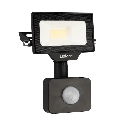Ledvion - LED Flutlichter mit Bewegungsmelder, 10 Watt, 4000K, 1100 Lumen, IP44, Mit Schnellanschluss & 2 Jahre Garantie Ledvion - LED Flutlichter mit Bewegungsmelder, 10 Watt, 4000K, 1100 Lumen, IP44, Mit Schnellanschluss & 2 Jahre Garantie von Ledvion