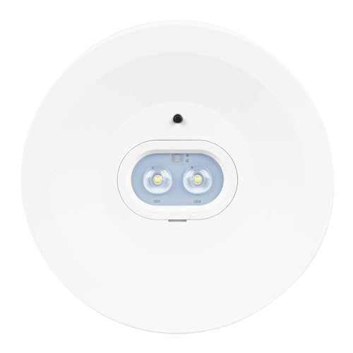 Ledvion LED-Notbeleuchtungsspot mit Akku – 6 W – 5700 K–8000 K – Decken-/Wandmontage – Energiereich und sicher mit 3-Stunden-Notfallbatterie – IK07-zertifiziert und IP65 wasserbeständig von Ledvion