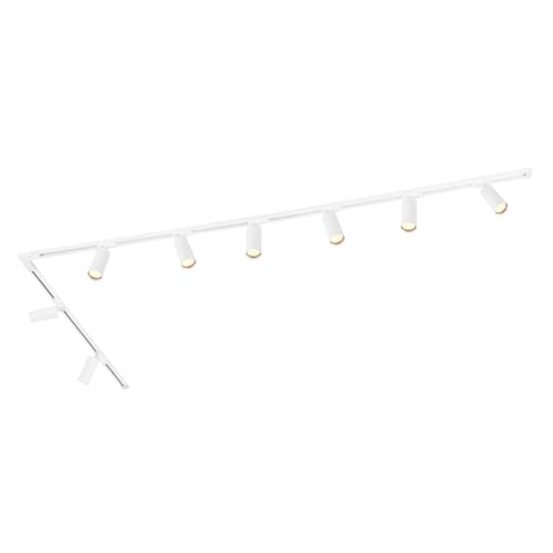 Ledvion - LED Stromschienenbeleuchtung 3M + 8 Stromschienenstrahler (Weiß, dimmbar, GU10 Fassung), 1-phasige Stromschienenleuchte von Ledvion