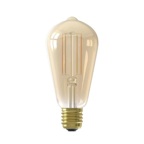 Ledvion - SMART CCT E27 LED Lampe Dimmbar, Gold, 7W, Wi-Fi, Deckenleuchte von Ledvion
