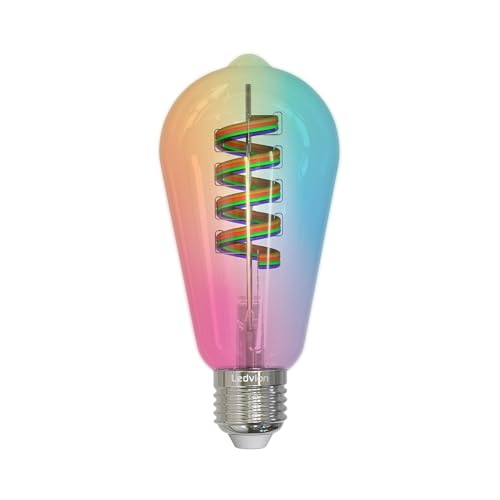 Ledvion - SMART RGB + CCT E27 LED Lampe Dimmbar, 7W, Wi-Fi, Deckenleuchte von Ledvion