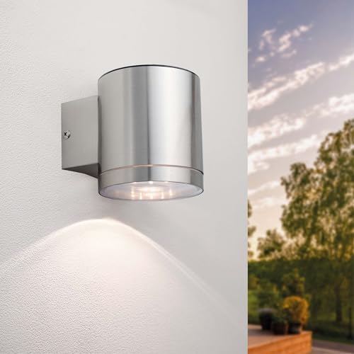 Ledvion Solar Arche, LED Wandleuchte Außen Grau Rund, Für Ein RVS Down, Außenwandleuchte, Wandlampe, Außenlampe, IP44 von Ledvion