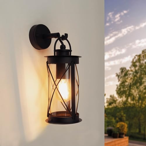 Ledvion Wandleuchte Außen, Schwarz, E27-Fassung, IP44, Außenlampe, Außenbeleuchtung, Gartenbeleuchtung, Wandbeleuchtung, Außenwandleuchte, Wandlampe Ledvion Wandleuchte Außen, Schwarz, E27-Fassung, IP44, Außenlampe, Außenbeleuchtung, Gartenbeleuchtung, Wandbeleuchtung, Außenwandleuchte, Wandlampe von Ledvion