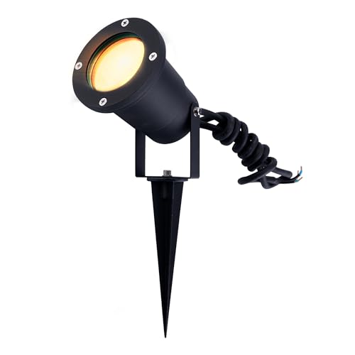 edvion - LED Strahler inkl. GU10, Aluminium, IP65, 5W, GU10 Fassung, 1 Meter Kabel, LED Strahler, Garten Spot von Ledvion