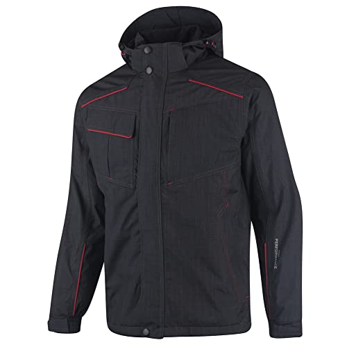 Lee Cooper Arbeitskleidung Herren-Arbeitsschutzjacke, wasserdicht, winddicht, atmungsaktiv, LCJKT445, schwarz, Größe XL von Lee Cooper