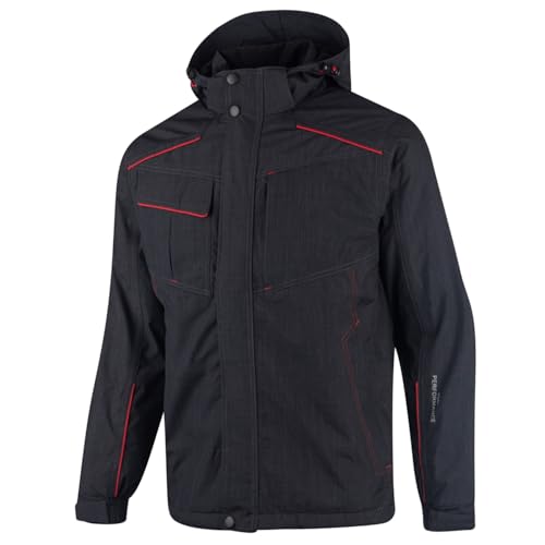 Lee Cooper Arbeitskleidung Herren-Arbeitsschutzjacke, wasserdicht, winddicht, atmungsaktiv, schwarz, Größe M von Lee Cooper