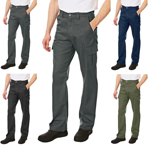 Lee Cooper LCPNT205 Arbeitskleidung-Cargohose für Herren, Grau, 32W_L von Lee Cooper