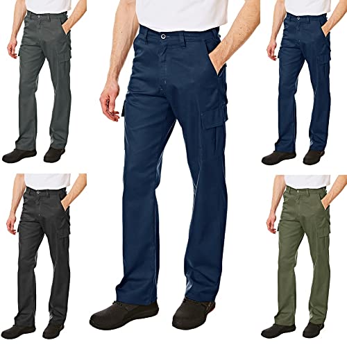 Lee Cooper LCPNT205 Arbeitskleidung-Cargohose für Herren, Marine, 32W_S von Lee Cooper