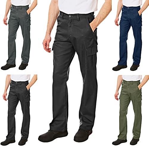 Lee Cooper LCPNT205 Arbeitskleidung-Cargohose für Herren, Schwarz, 34W_L von Lee Cooper