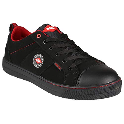 Lee Cooper Arbeitsbekleidung SB/SRA-Stiefel im Retro-/Baseballstill, unisex, moderner Stil, Sicherheitsstiefel, Arbeitsschutzschuhe, schwarz, Größe 39 von Lee Cooper