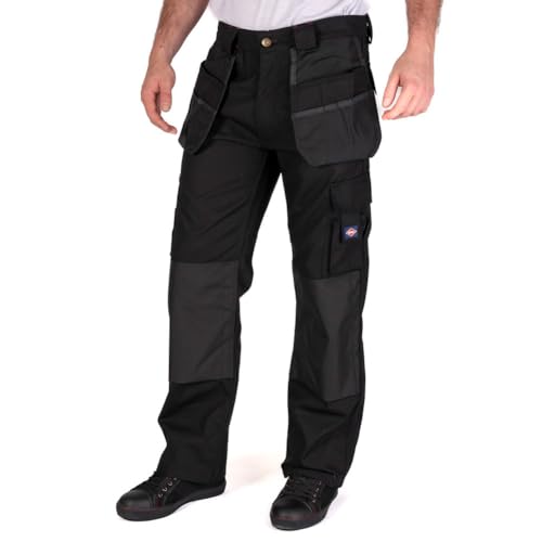 Lee Cooper Herren Multi & Holster Pocket Kneepad Arbeitssicherheitshose Cargohose, Schwarz, 36" Taille Normales Bein von Lee Cooper