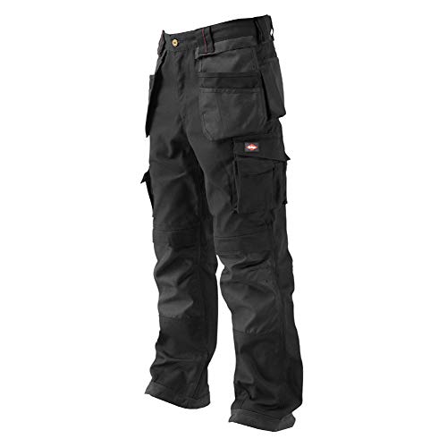 Lee Cooper Herren Premium Multi & Holster Pocket Kneepad Arbeitssicherheitshose Cargohose, Schwarz, 34" Taille Normales Bein von Lee Cooper