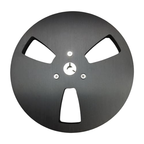 LeeQinersw 1/4 7 Zoll leere Bandspule 3-Loch Universalzubehör Leichtes Aluminium-Tonband mit offener Spule, Schwarz von LeeQinersw