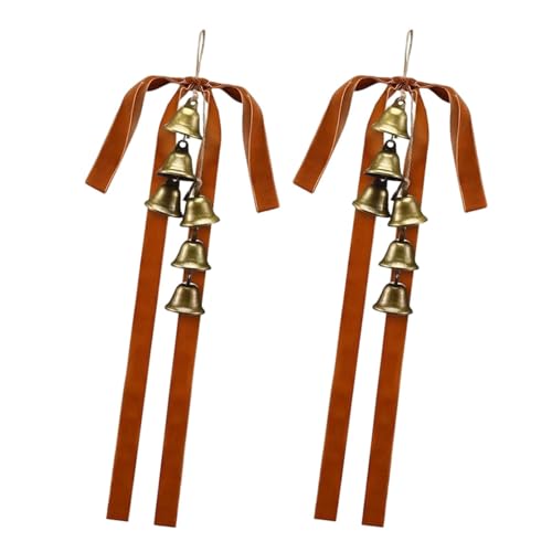 LeeQinersw 2Pcs Samt Band Vintage Design Weihnachten Hängen Glocken Weihnachten Dekore Treppe von LeeQinersw