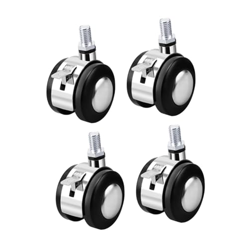 LeeQinersw 4 Stück 2-Zoll-Lenkrollen, strapazierfähig, professionell, leise, Premium-Lenkrollen, Industrierollen für Wagen, Ottomanen, Bänke, mit Bremse LeeQinersw 4 Stück 2-Zoll-Lenkrollen, strapazierfähig, professionell, leise, Premium-Lenkrollen, Industrierollen für Wagen, Ottomanen, Bänke, mit Bremse von LeeQinersw