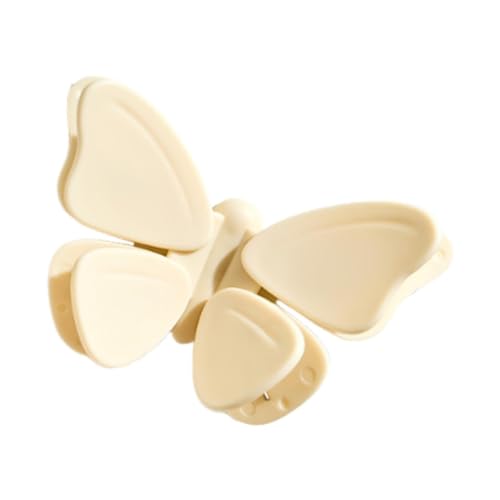 LeeQinersw 4 Stück Beutelverschluss Clip Schmetterling Snackbeutel Clip Aufbewahrungsclip Wellengriff Abnehmbar Aus PP für Vorratskammer Büro Kühlschrank, Beige LeeQinersw 4 Stück Beutelverschluss Clip Schmetterling Snackbeutel Clip Aufbewahrungsclip Wellengriff Abnehmbar Aus PP für Vorratskammer Büro Kühlschrank, Beige von LeeQinersw